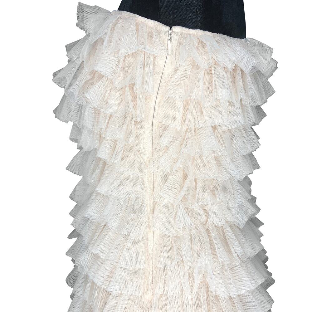 Haute Hippie Cream Tiered Ruffle Dress - Size Small - Picture 5 of 13